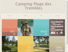 Tablet Screenshot of campingplagedestrembles.com